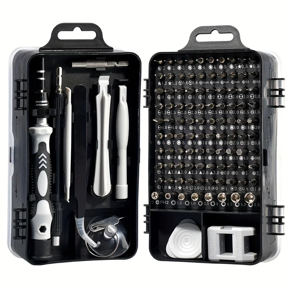 PortablePrecision Screwdriver 115 In 1 Set Magnetic Mini Screw Nuts Bits WEEKS Multifunction Household Repair Tools Kit