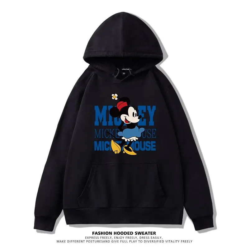 Mickey Mouse 2025 été hommes mode pull à capuche ample-ajustement dessin animé-à motifs décontracté rue-Style usage quotidien