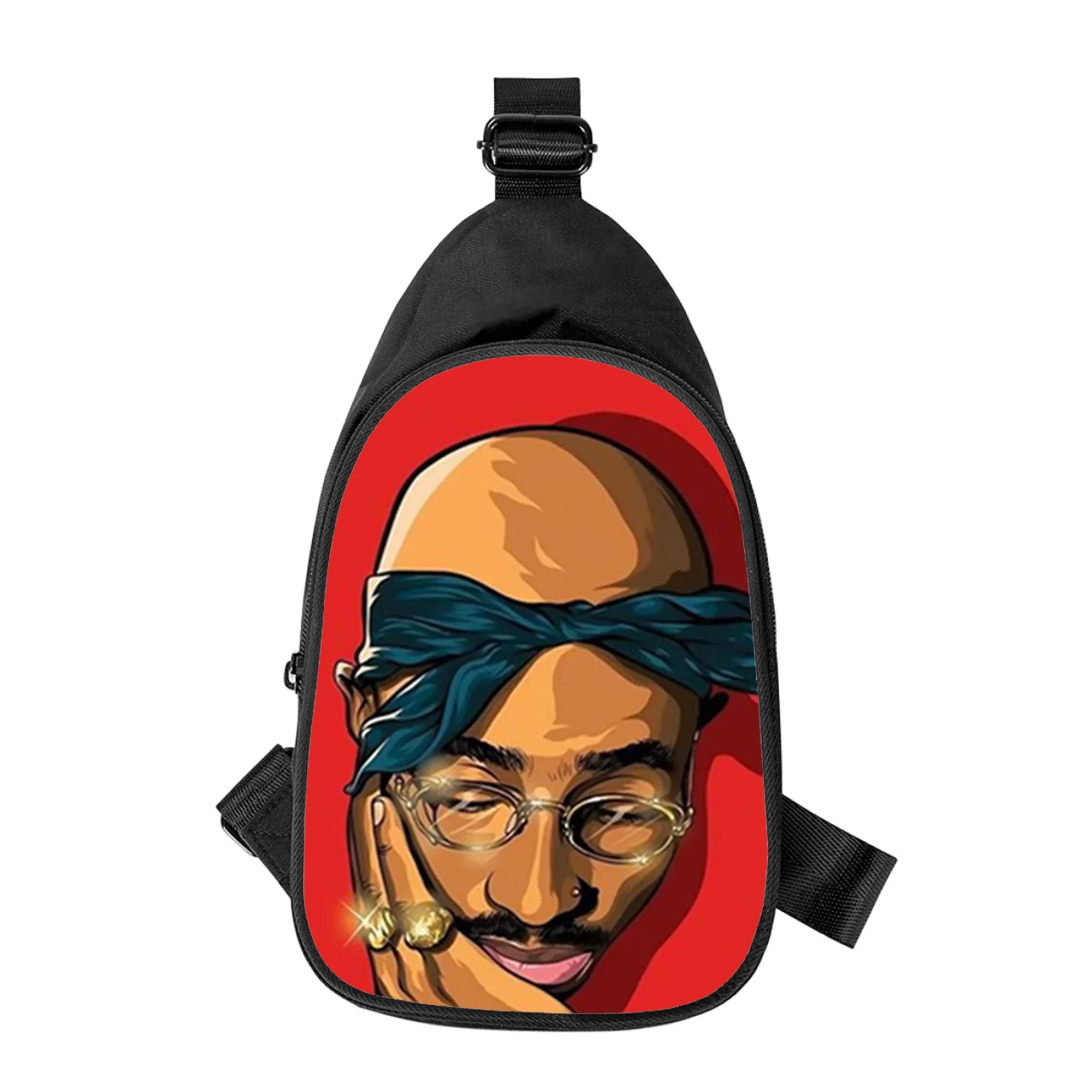 Rared-Sac de poitrine à bandoulière imprimé Tupac pour hommes et femmes, sac de taille d'école pour mari, sac de poitrine pour homme, nouveau, 2pac