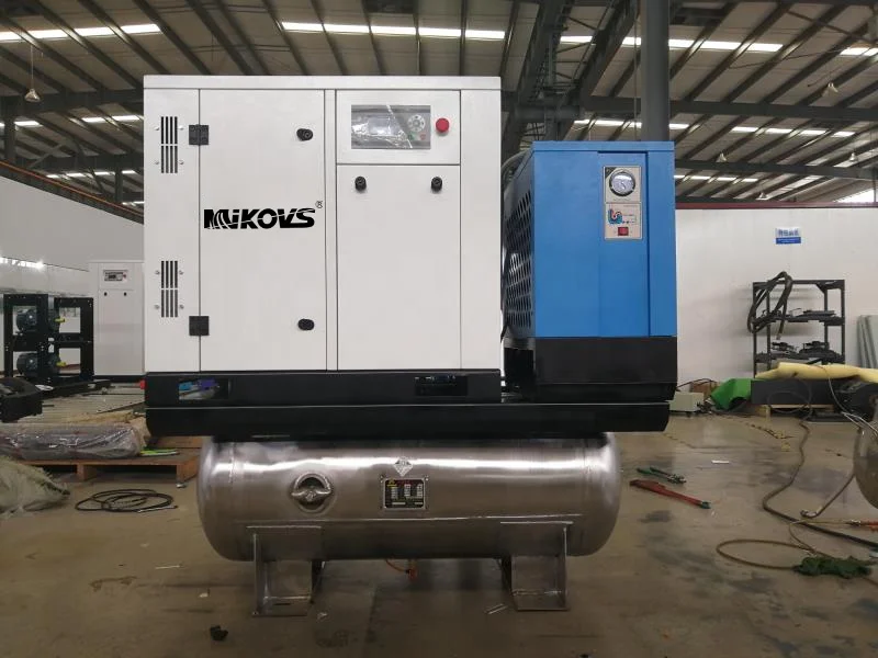 Japanese Technology 11KW 15HP All in One 100% Oil Free Scroll Air Compressor With Air Receiver Dryer and Filters