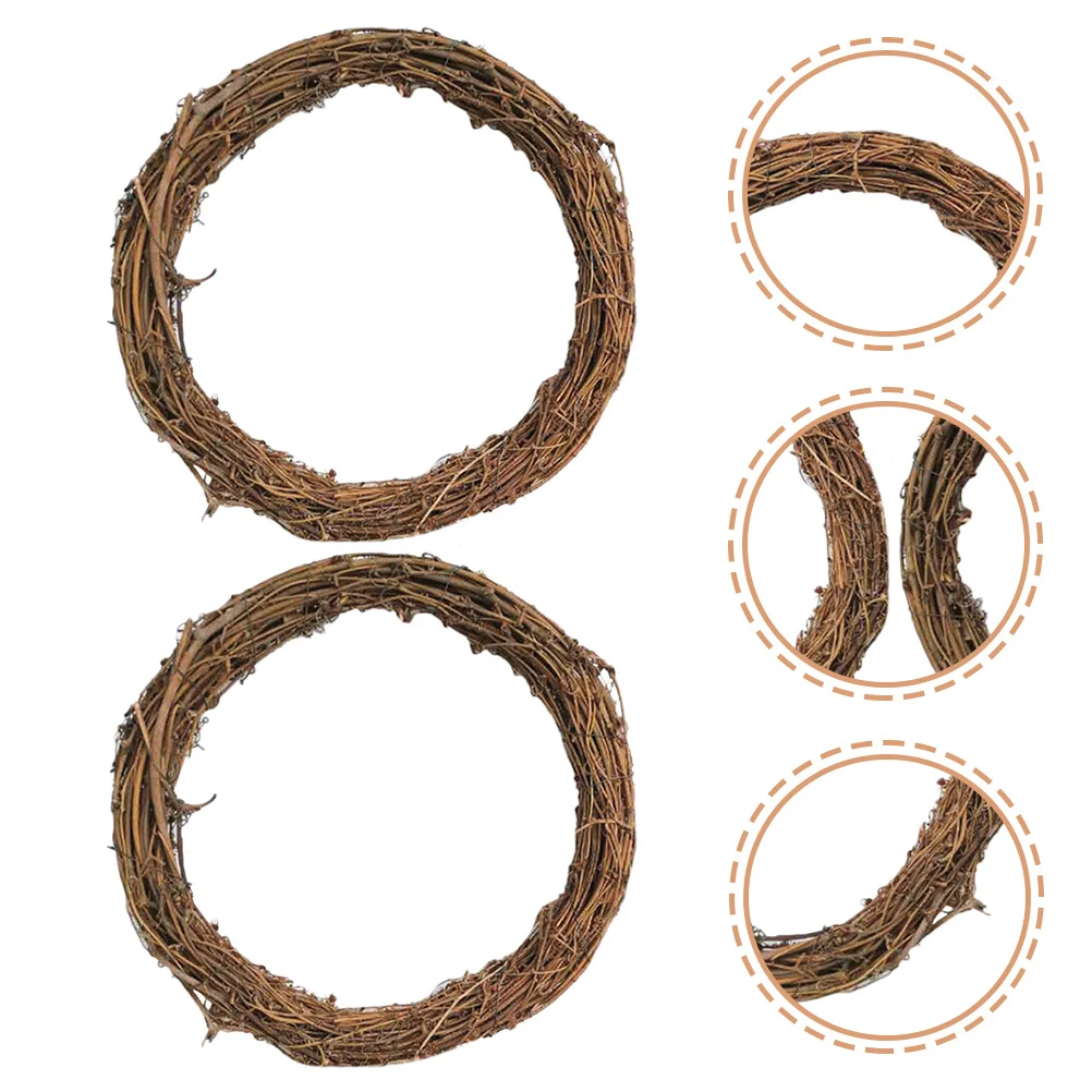 

16Pcs DIY Wreath Circle Natural Rattan Vine Handwoven Frames for Home Garden Party Decoration Wreath DIY Rattan