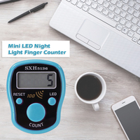 Stitch Marker Row Finger Counter LCD Digital Display with Light Professional Buddha Chanting Counter Instrument