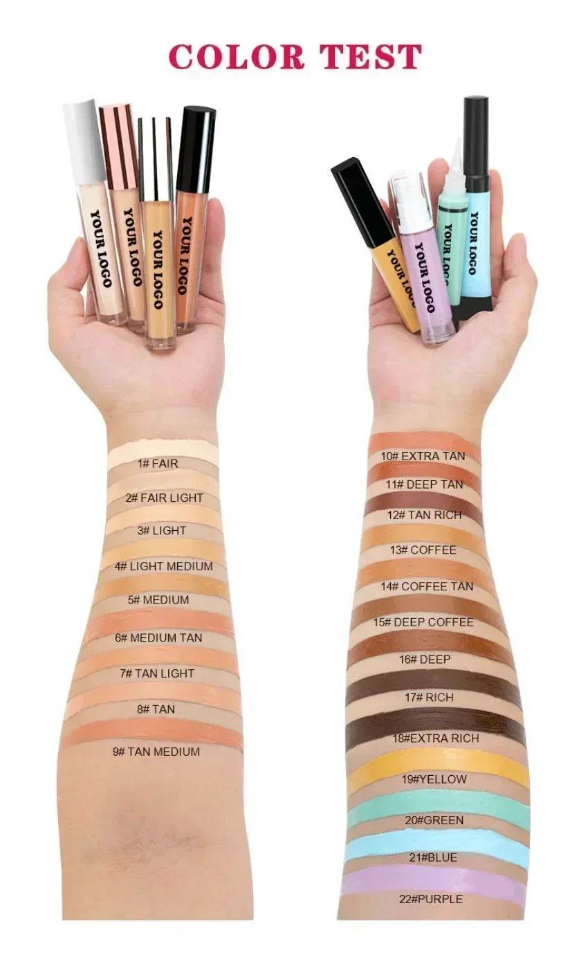18 Color Liquid Concealer Private Label Full Coverage Long Lasting Waterproof Brighten Custom Logo Makeup Bulk Cruelty Free P2