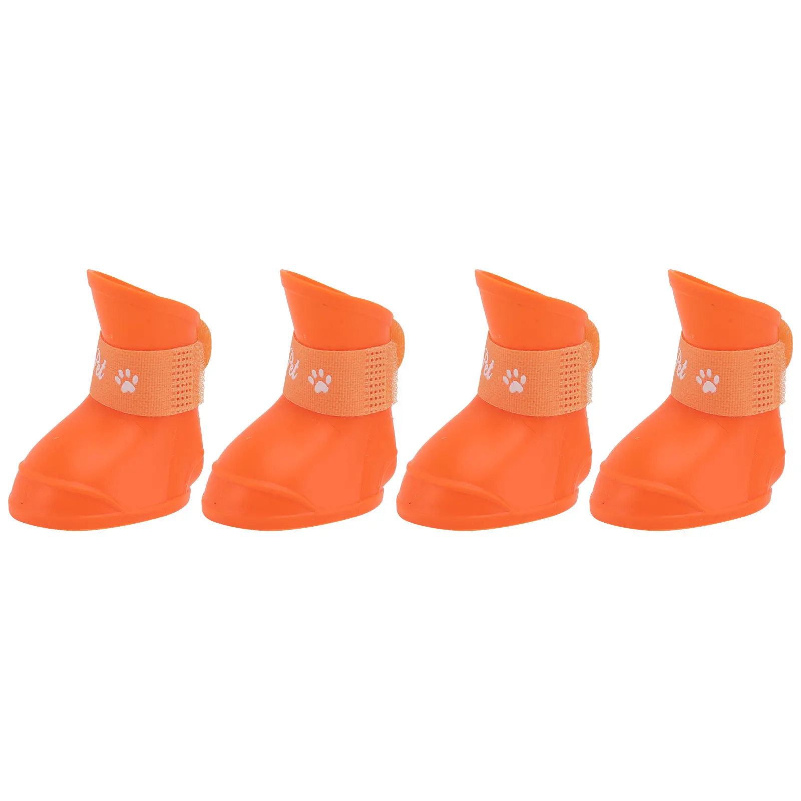 

Pet Rain Shoes Candy Colors Orange Size L Waterproof Rubber Dog Puppy Rain Boot Anti-Slip Rainproof Shoes for Wet Mud Beach