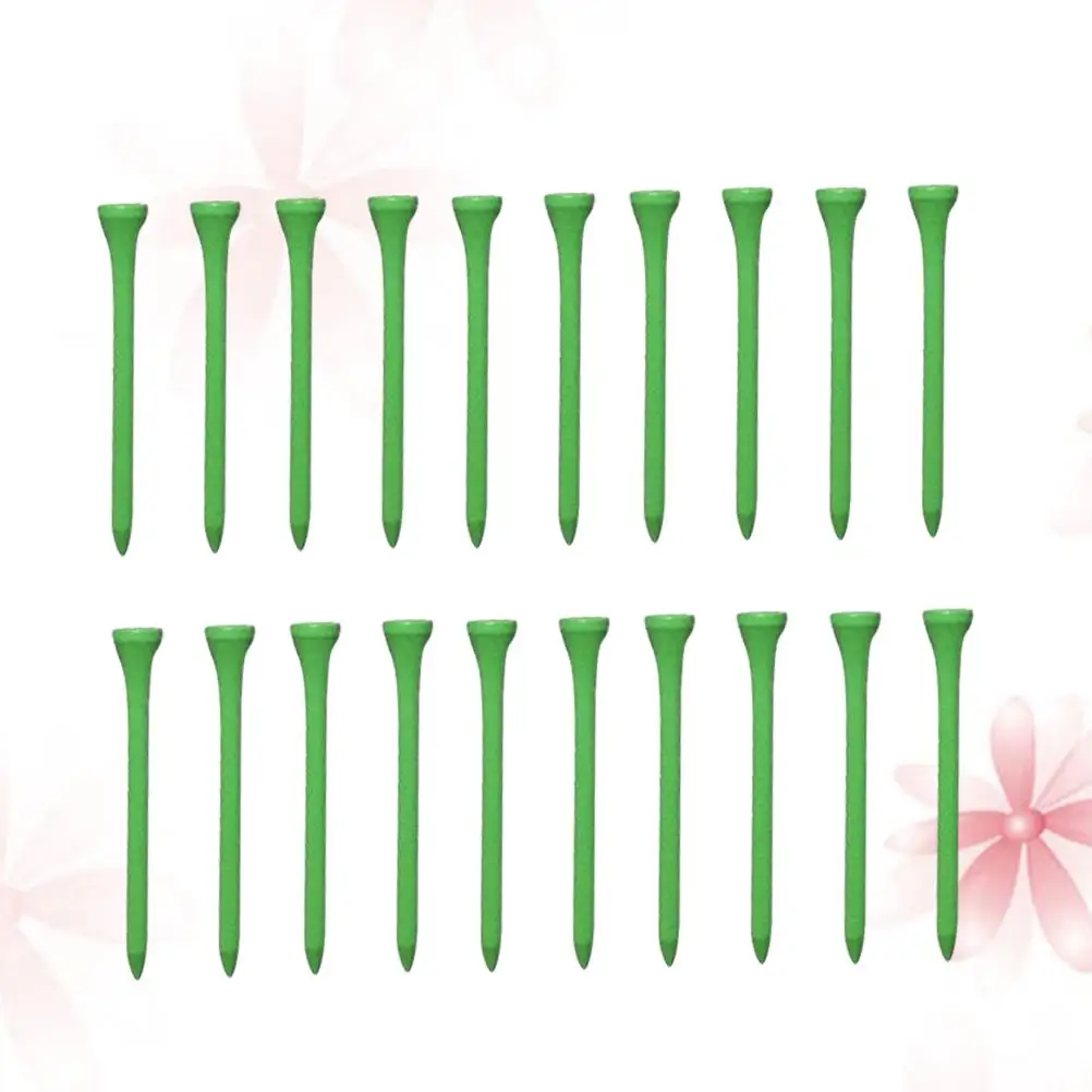 100 Pcs Golf Tees Wood Simple Protective Colorful Accessories Green Outdoor Environmental Safety Durability Friction