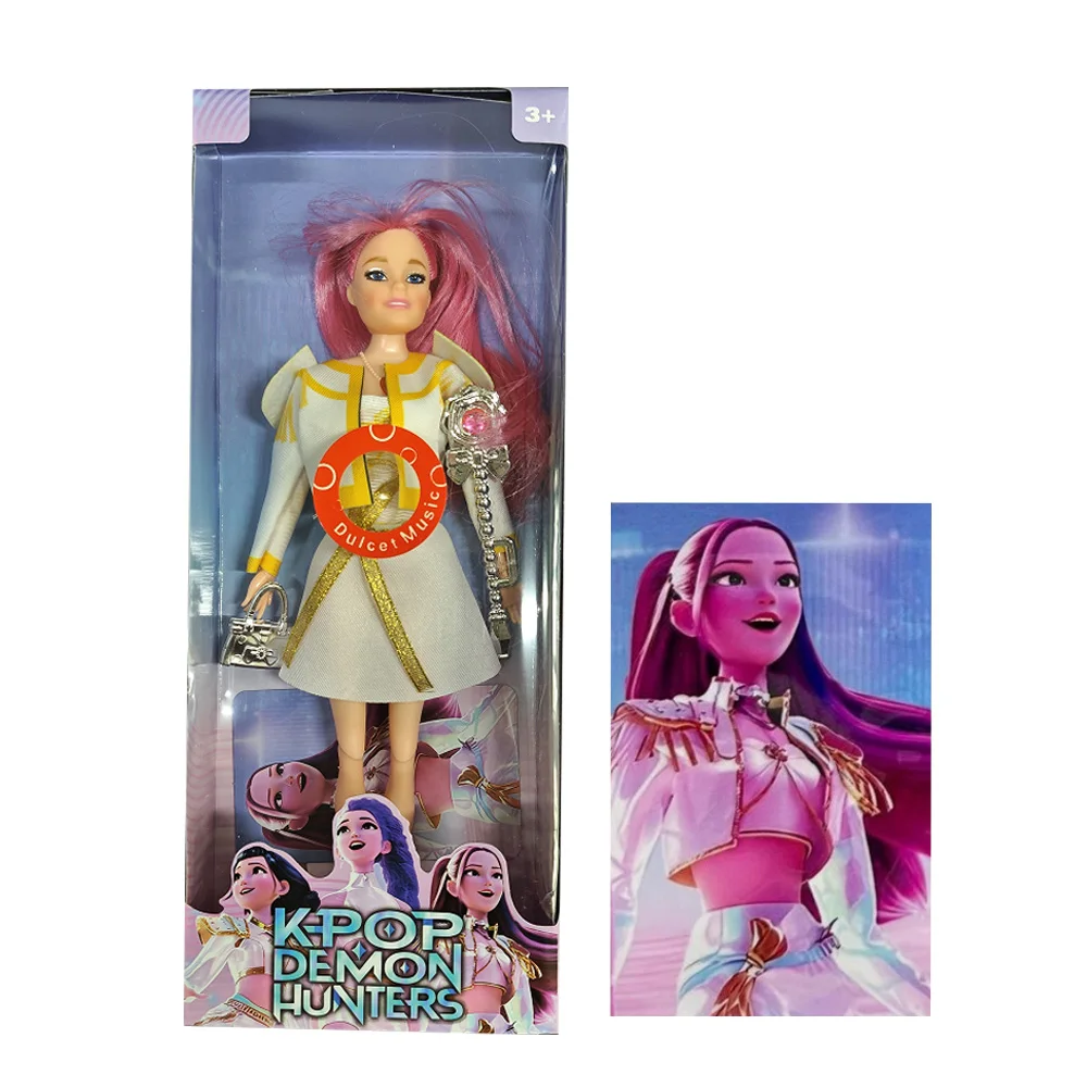 K-팝 데몬 헌터즈 핫셀 섬세한 질감의 애니메이션 30CM 인형 비닐 장난감 루미 미라 조이 생일 서프라이즈 선물 소녀용