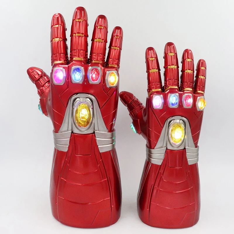 Marvel Iron Man Glove with Light Gem Stone Infinity Gauntlet Infinity Wars Ironman Cosplay Cos Toys for Kids Man Birthday Gift