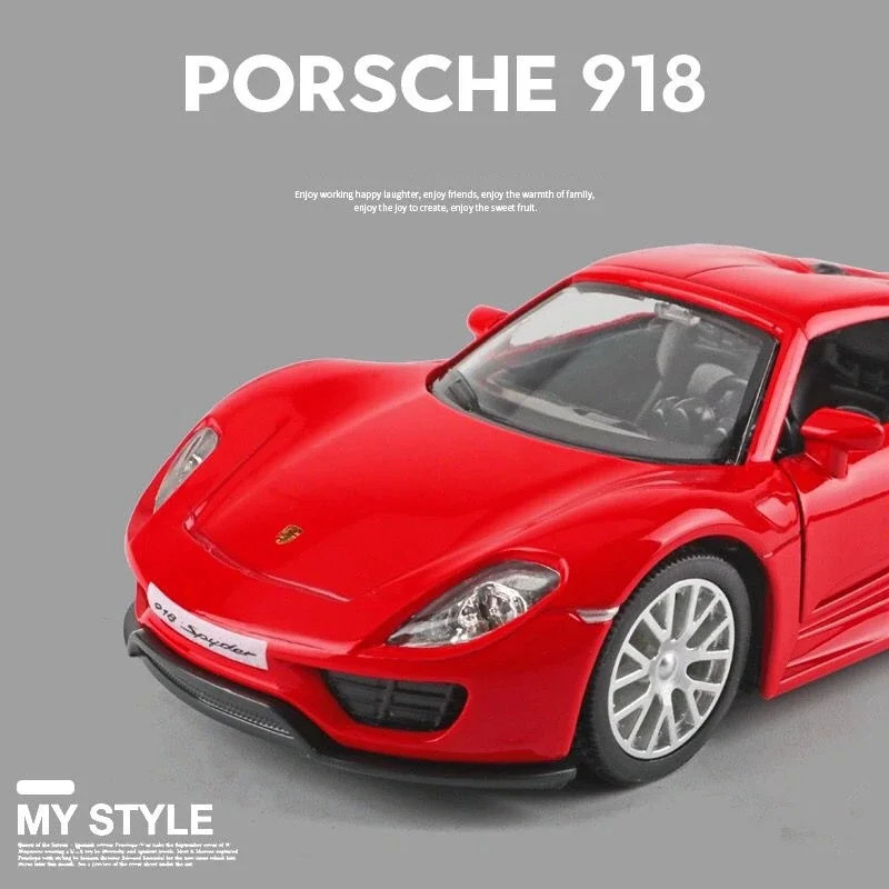 1:36 Porsche 918 Sports Car Alloy Car Model Diecast & Toy Vehicles Metal Toy Car Model High Simulation Collection Kids Toys Gift