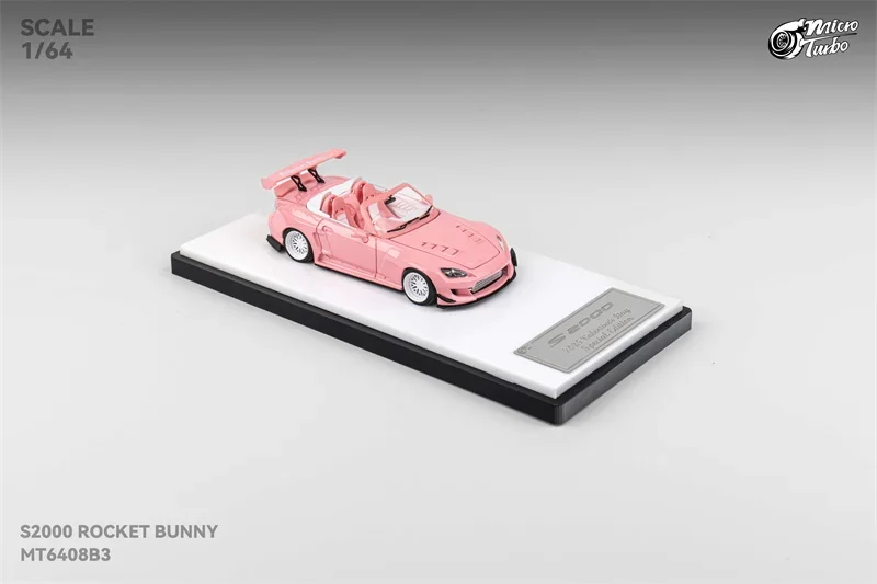 **Pre-Order** Micro Turbo 1:64 ROCKET BUNNY S2000 Valentine's Day Limited Version Pink limited999 Diecast Model Car