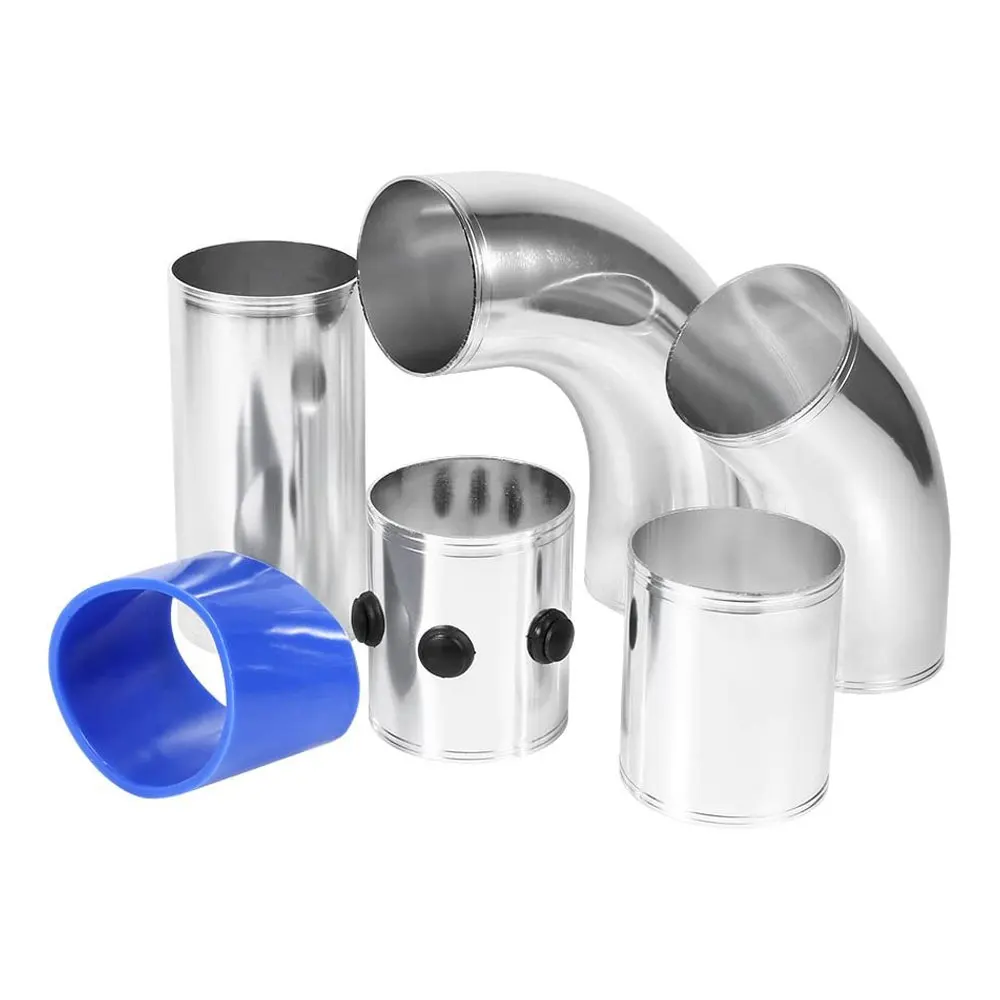 3 "76 مللي متر العالمي مدخل هواء الأنابيب سبائك الألومنيوم سيارة كمية الأنابيب عدة توربو المباشر نظام حقن فلتر الهواء البارد قطع غيار السيارات