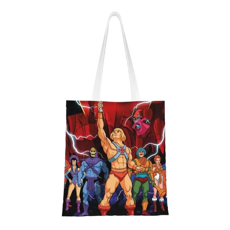 แฟชั่นพิมพ์ He-Man Eternia ช้อปปิ้งกระเป๋าโท้ท Canvas Shopper กระเป๋าสะพาย Masters Of The Universe กระเป๋าถือ