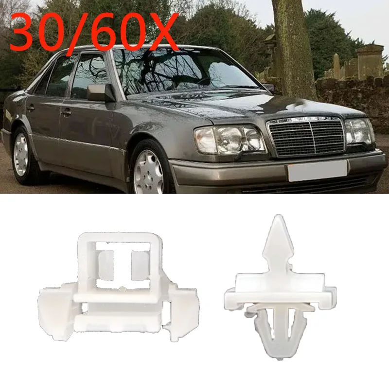 30/60X Car Side Door Moulding Trim Clips For Mercedes Sacco 190 W201 W124 A124 S124 A0019884981 A0019885181 Car Accessories