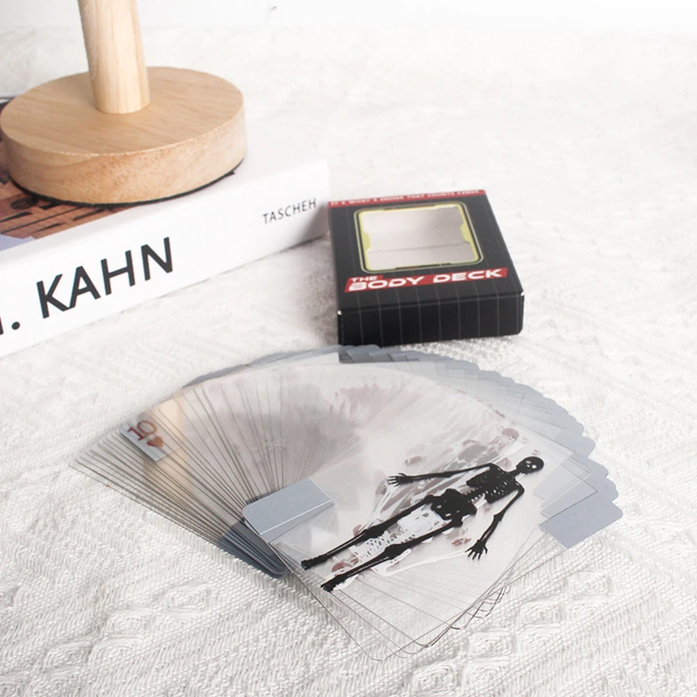 

3D-изображение, развивающие карты, многоразовые прозрачные игральные карты, многофункциональные игральные карты с анатомией человека для коллекционеров карт