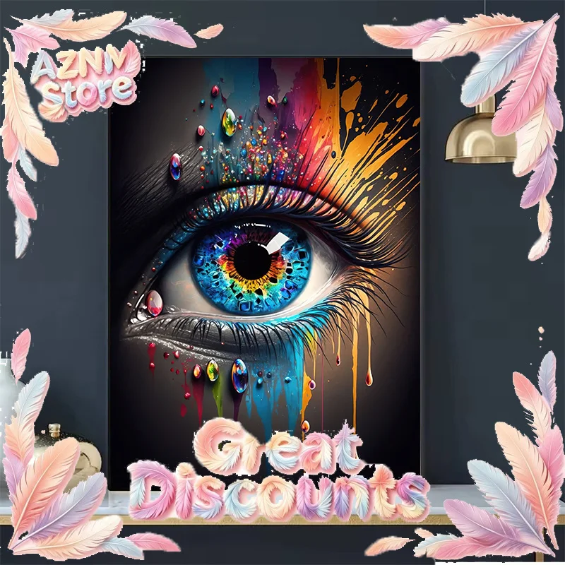 2026 Classic Abstract Wall Art Eye Features Mural, HD Canvas Print Poster for Home Living Room Bedroom Office Decoration Cuadros