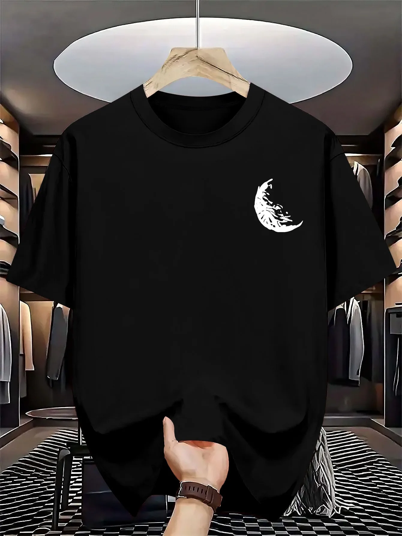 

Men's Pattern T-shirt - Casual Summer Short Sleeve Printed T-shirt, Versatile Base Shirt Short Sleeve Breathable Large Size