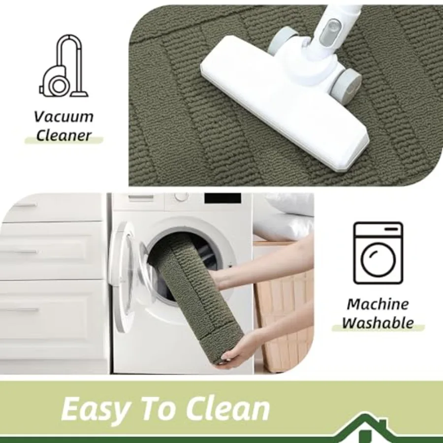 30x18 بوصة المطبخ البساط حصيرة دائم المطبخ السجاد عدم الانزلاق قابل للغسل ماصة المطبخ الحصير للأرضية الأوساخ مقاومة نصف دائري كي #5