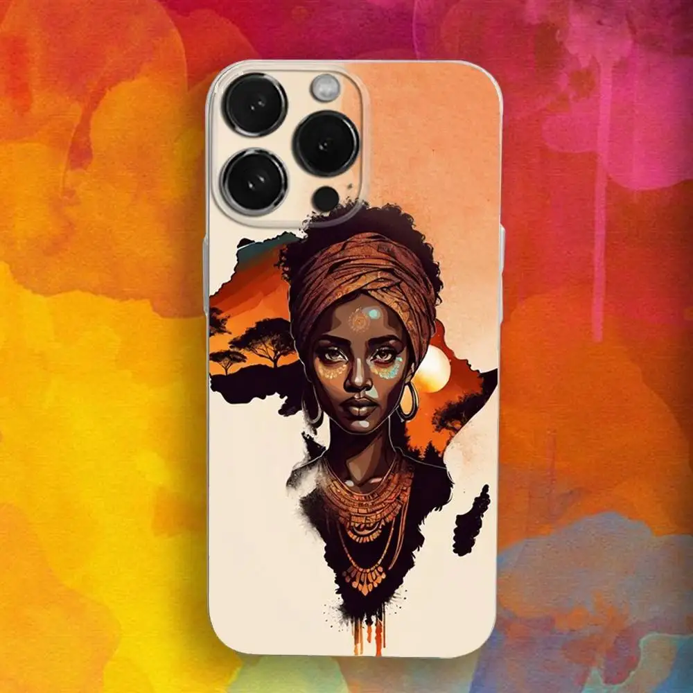 حافظة هاتف خريطة أفريقيا Geogra لهواتف iPhone 16,se4,15,14,13,12,11 Plus,Pro,Max,XR,XS,X,Plus,SE,غطاء ناعم شفاف صغير #3