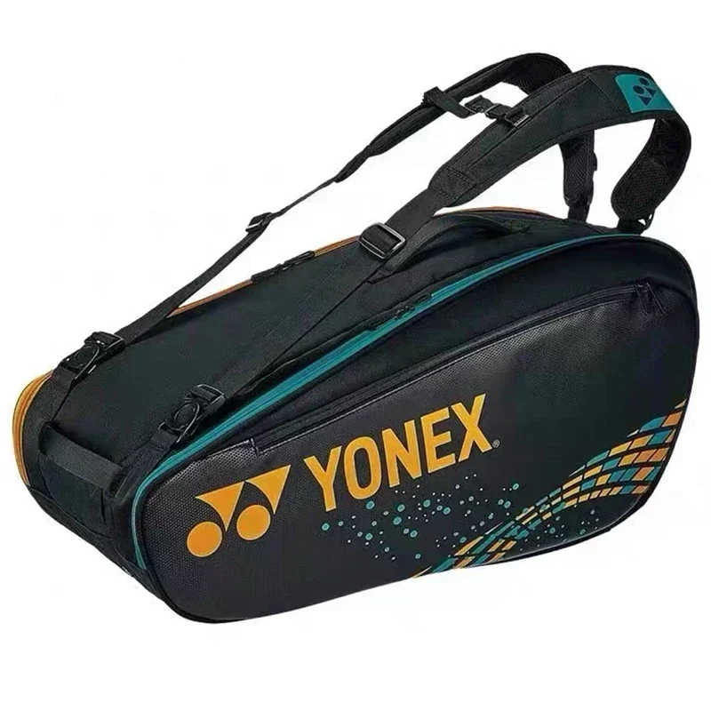 YONEX Genuine Badminton Bag Yy Fashion Tennis Backpack PU Large Capacity Racquet Bag Hold 12Rackets for Match Training Equipment