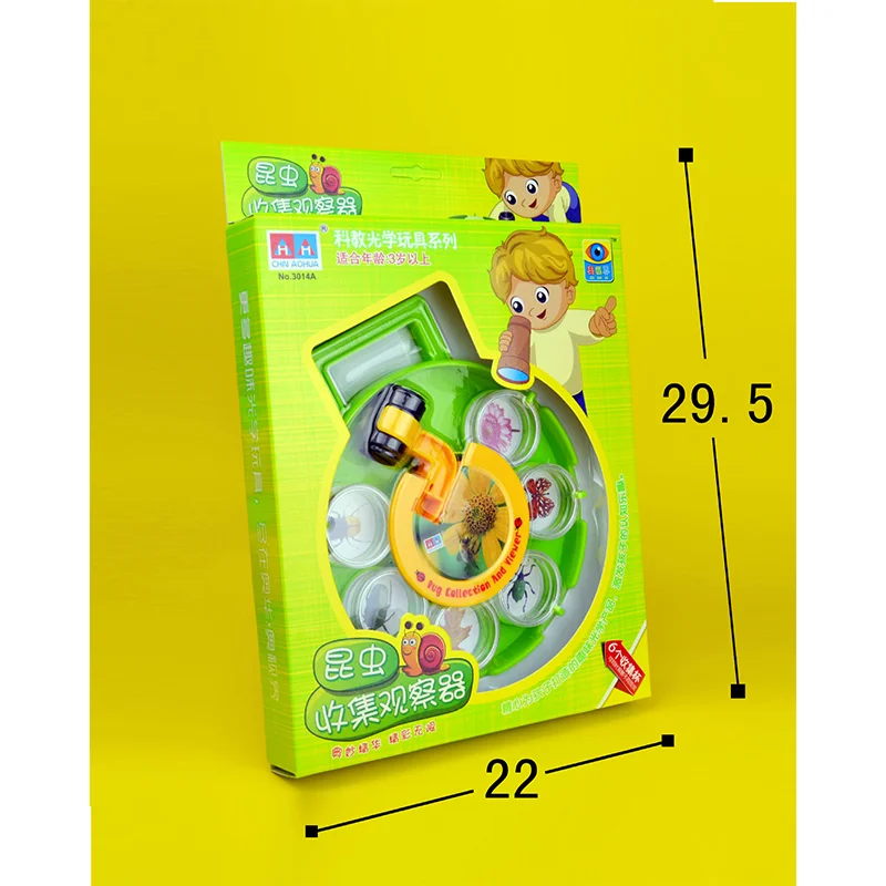 Children Insect Magnifier Observation Turntable Biological Outdoor Adventure Educational Interactive Game Toys for Kids