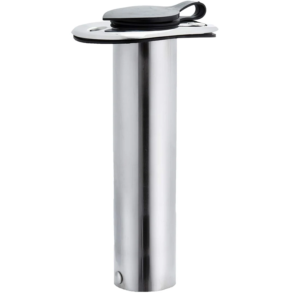 Boat Stainless Steel Fishing Rod Holder Flush Mount 15/30/90 Degree with PVC Cap,Inner Tube and Gasket