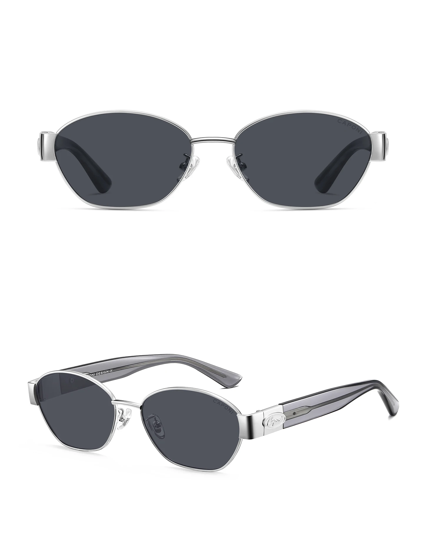 CAPONI Polarisierte Damen-Sonnenbrille, modisches Acetat, Outdoor-Vintage-Design, hochwertige Sonnenbrille, UV400, bernsteinfarbener Farbton, CP36002 – Detail 23