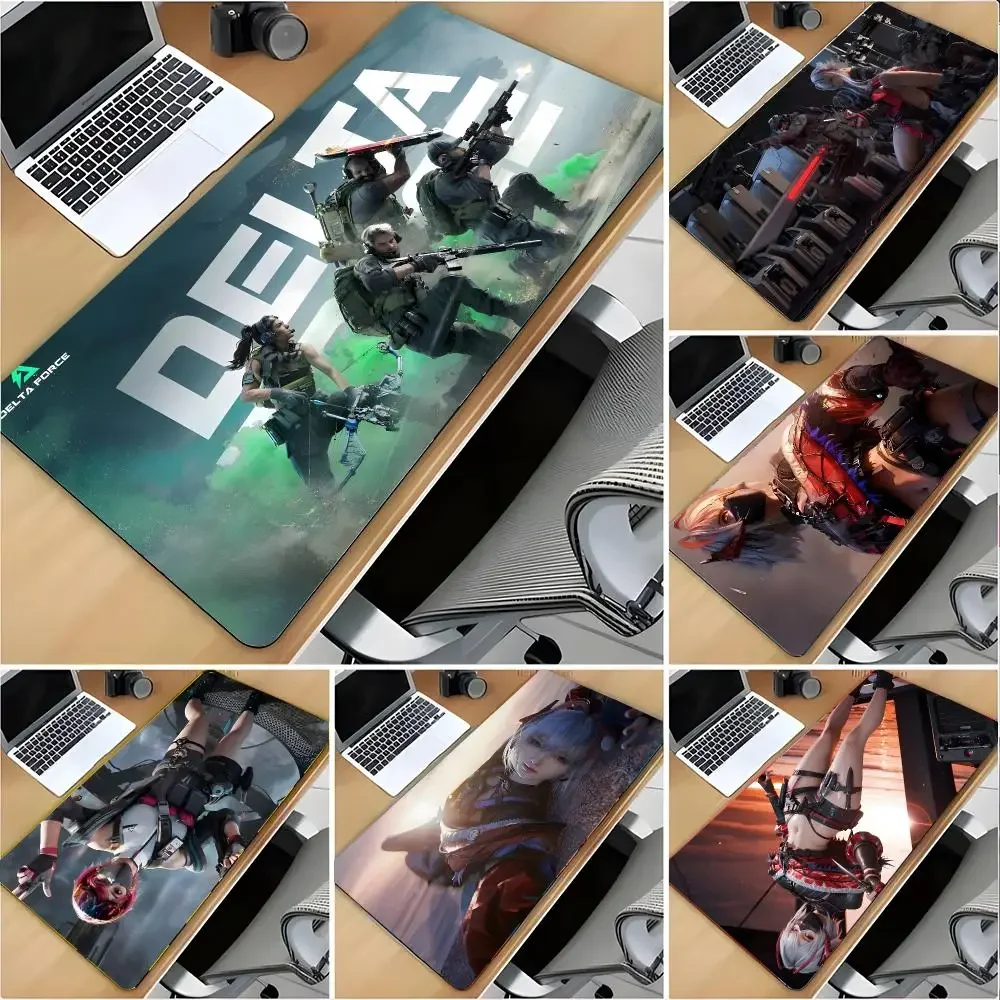 Game Shooter Delta Action Mouse Pad Large Mouse Pad Desk Mat Non‑Slip Gaming Board Game Mat with Stitched Edges