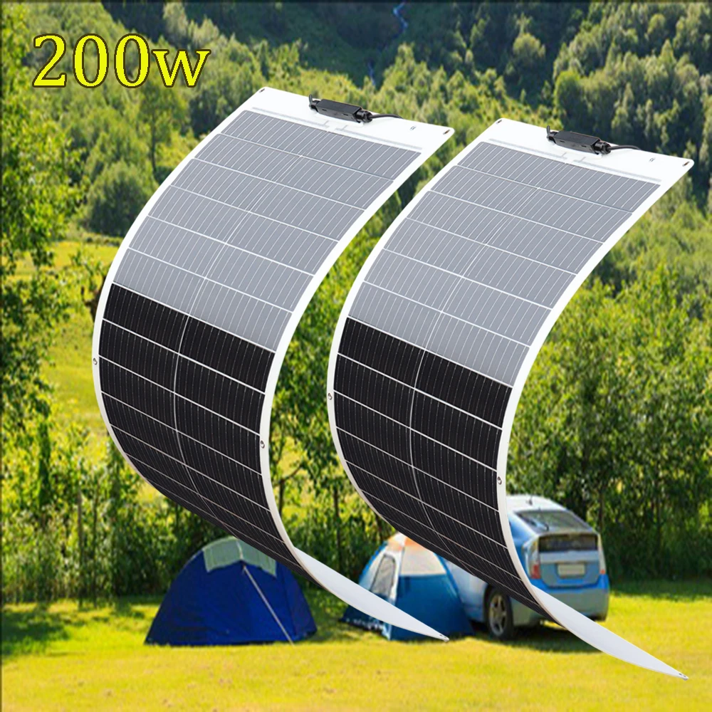 pannello fotovoltaico 12v 100w 200w 300w pannello solare flessibile 12v 24v kit caricabatteria camper camper barca casa tetto ba