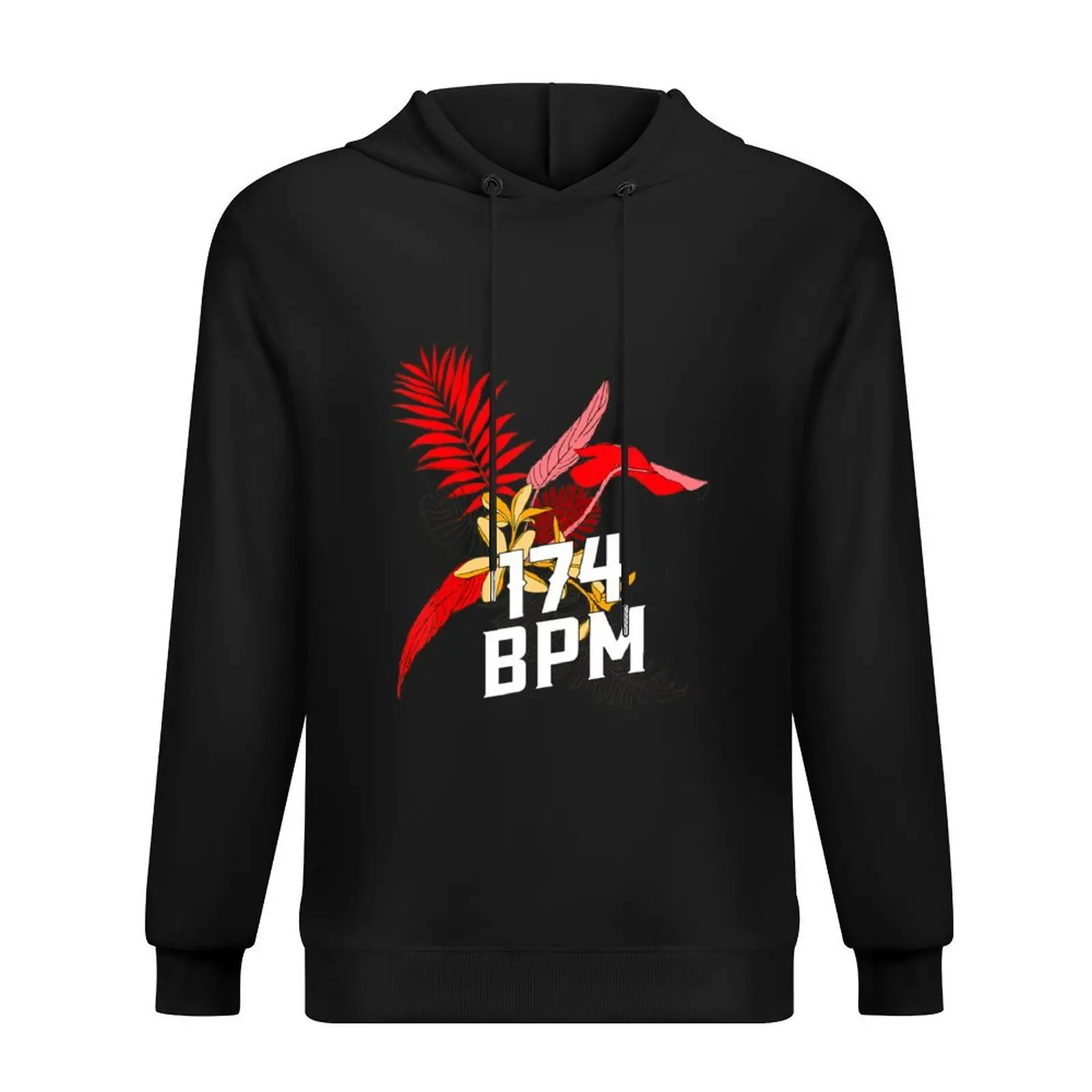 174 BPM DnB الموسيقى Junglist الاستوائية زهرة طبل N باس تي شيرت هوديي الرجال قميص العرق بلوزة رجالي هوديي