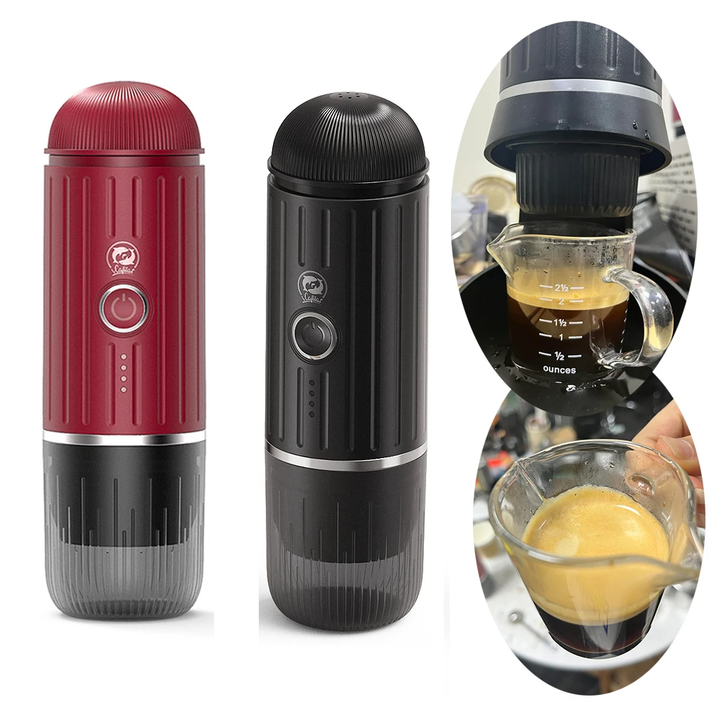 Expresso Coffee Maker 2500 MAH Portable Coffee Machine Type C charging port Fit Nexpresso Capsule and powder