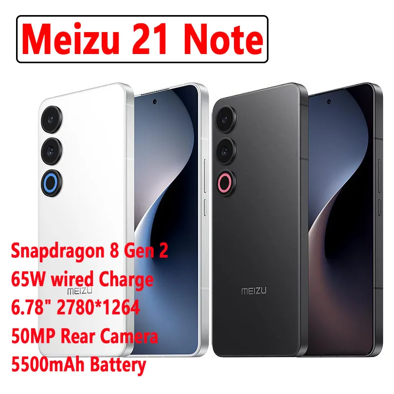 New Meizu 21 note SmartPhone Snapdragon 8 Gen 2 6.78 144Hz 50MP triple camera 5500mAh 65W IP65