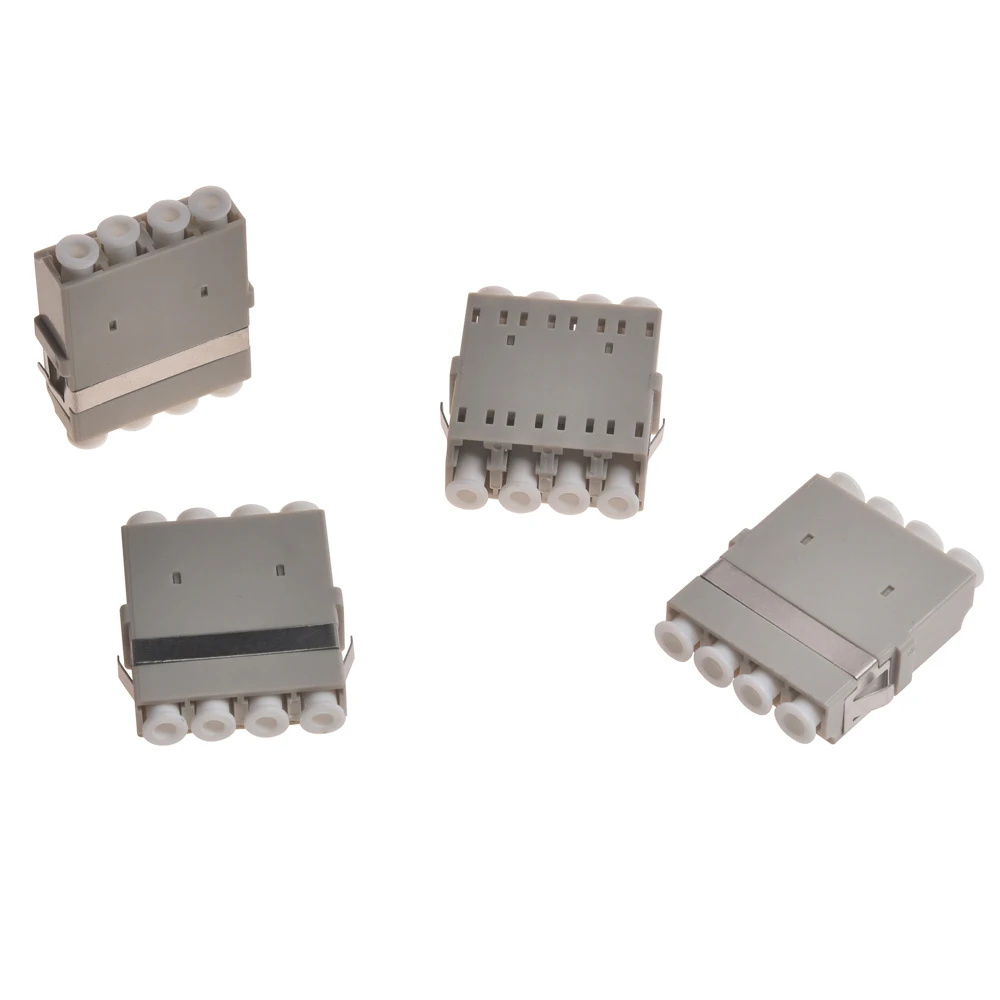 Lenew Высококачественные 4-портовые оптические адаптеры Lc Многомодовый OM1 OM2 OM3 OM4 OM5 Дуплексный 4-ядерный оптоволоконный адаптер FTTH