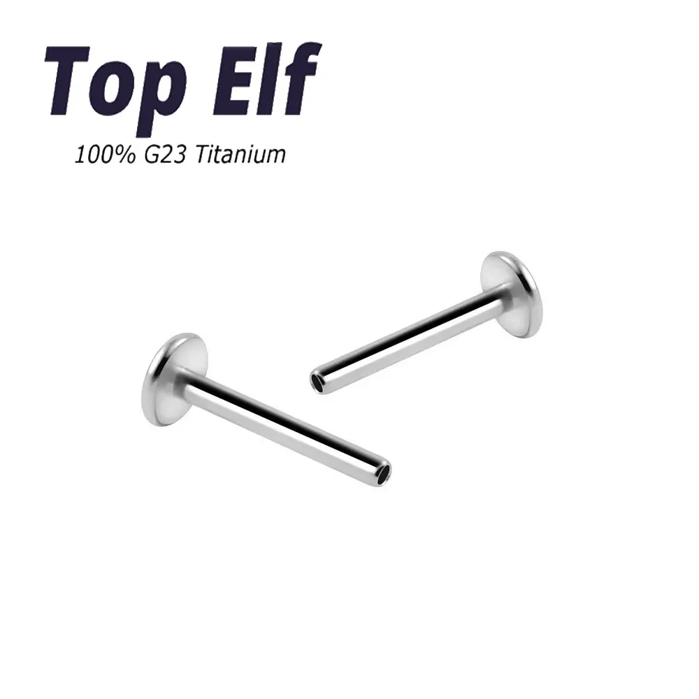 G23 Titanium 10/50/100PCS Piercing Threadeless Earrings Bar 16G Top Component For Nose Piercing Tragus Helix Fine Jewelry