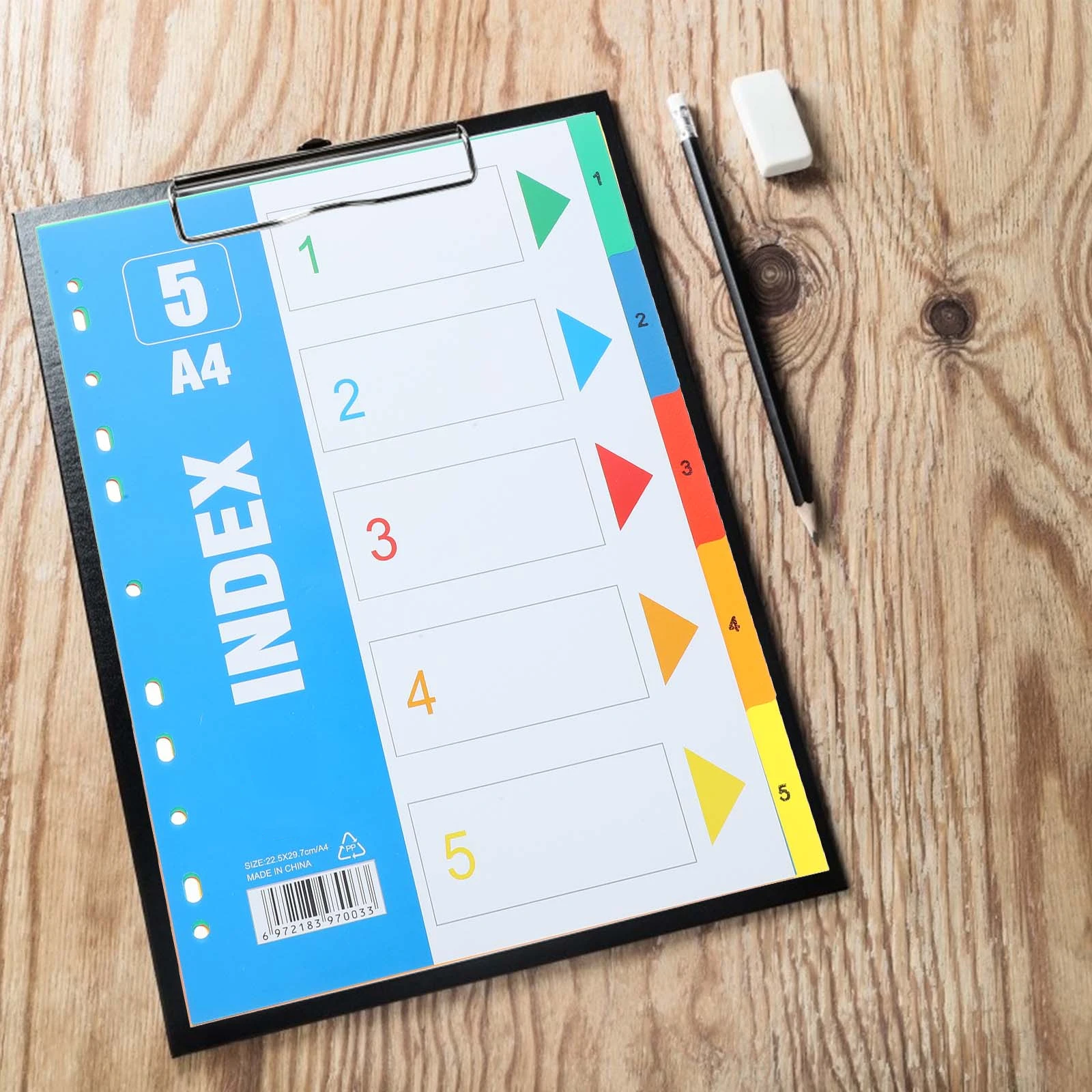 

1 set A4 Binder Dividers With Tabs Index Page Pp Material Notebook Divider Sheets For Journals File Organizer Pastel Color Loose