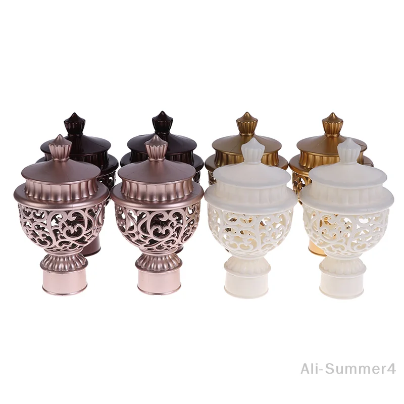 2 uds remates de tapa de barra de cortina 66x115mm plástico Vintage para varilla de 28mm de diámetro