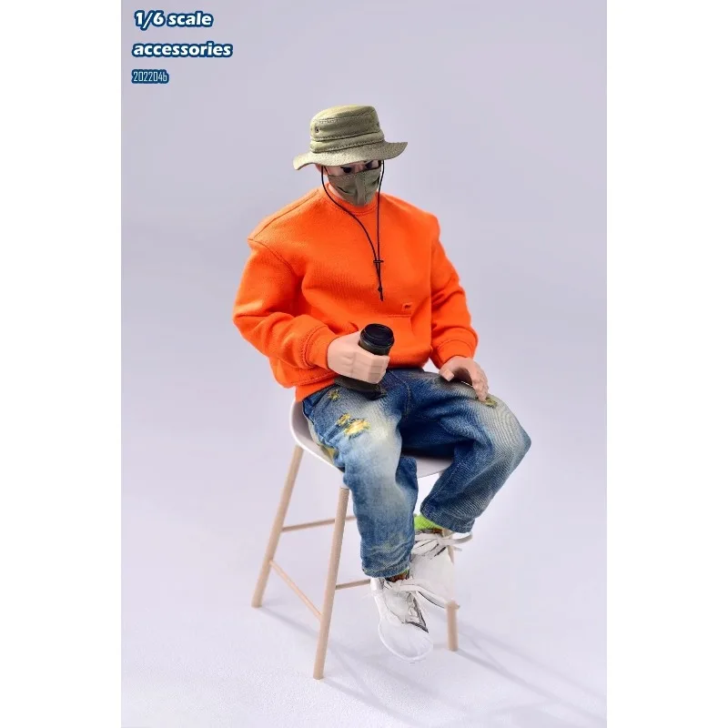 Trickyman12 1/6 Scale Trendy Street Hip Hop Denim Jacket Pant Sweatshirt Shoes Clothes for 12