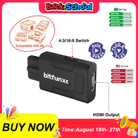 BitFunx 720P 1080P Mini HDMI Adapter For N64/SNES/SFC/NGC 4:3/16:9 Auto Switching S-Video Composite Video Converter