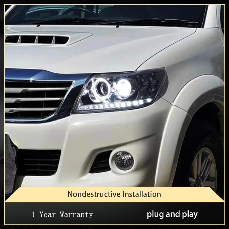 

Car Accessories For Toyota Hilux 2004-2012 Front Light DRL Head Lamp LED Projector Lens Headlights Vehicles Automatic Assembly