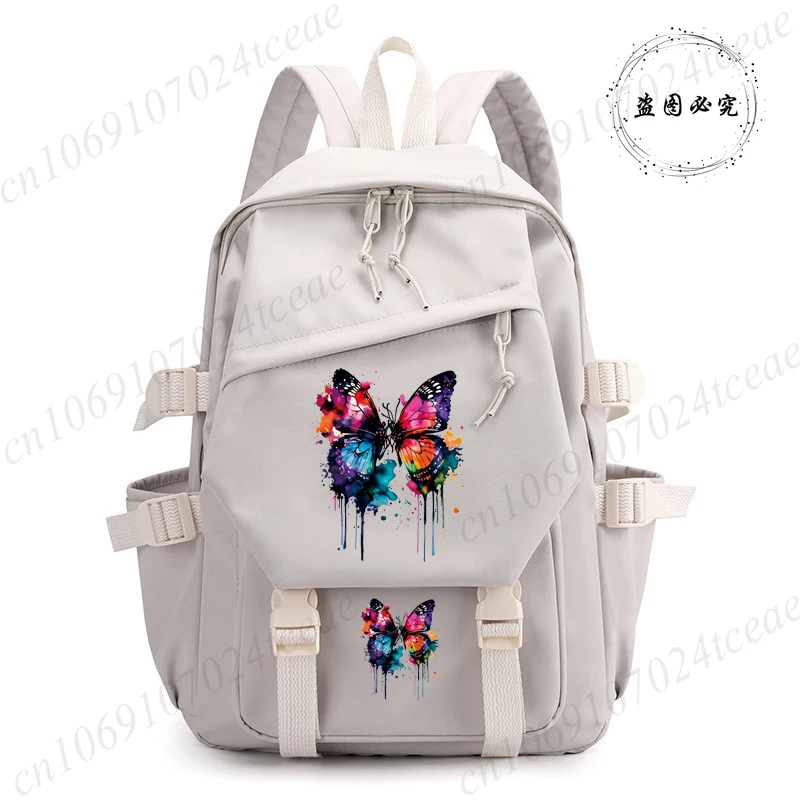 

Школьный рюкзак в стиле аниме для студентов, милый акварельный рюкзак с красивым дизайном, школьная сумка для девочек