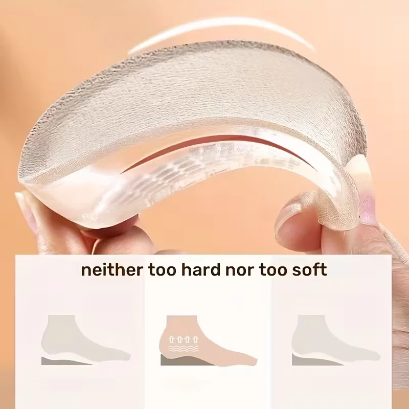 Two-Layer Embossed Honeycomb Breathable Design Self-Adhesive Silicone Invisible Height-Increasing Insole