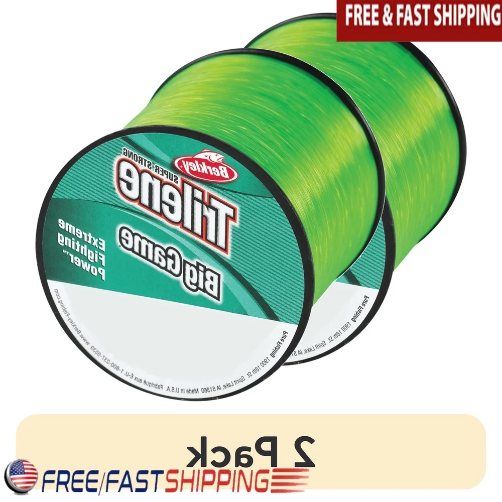 

2 Pack Trilene Big Game Monofilament Fishing Line 40 lb Test 370 yd Shock Resistant Abrasion Resistant Strong Knot Strength