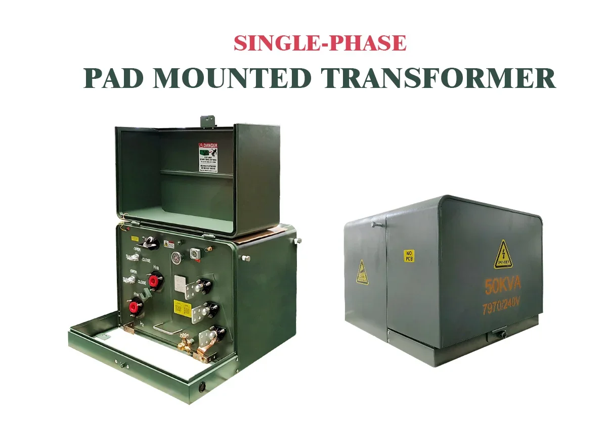 JZP High Quality ANSI Standard 75 KVA 100KVA 50/60Hz Single Phase Pad Mounted Transformer