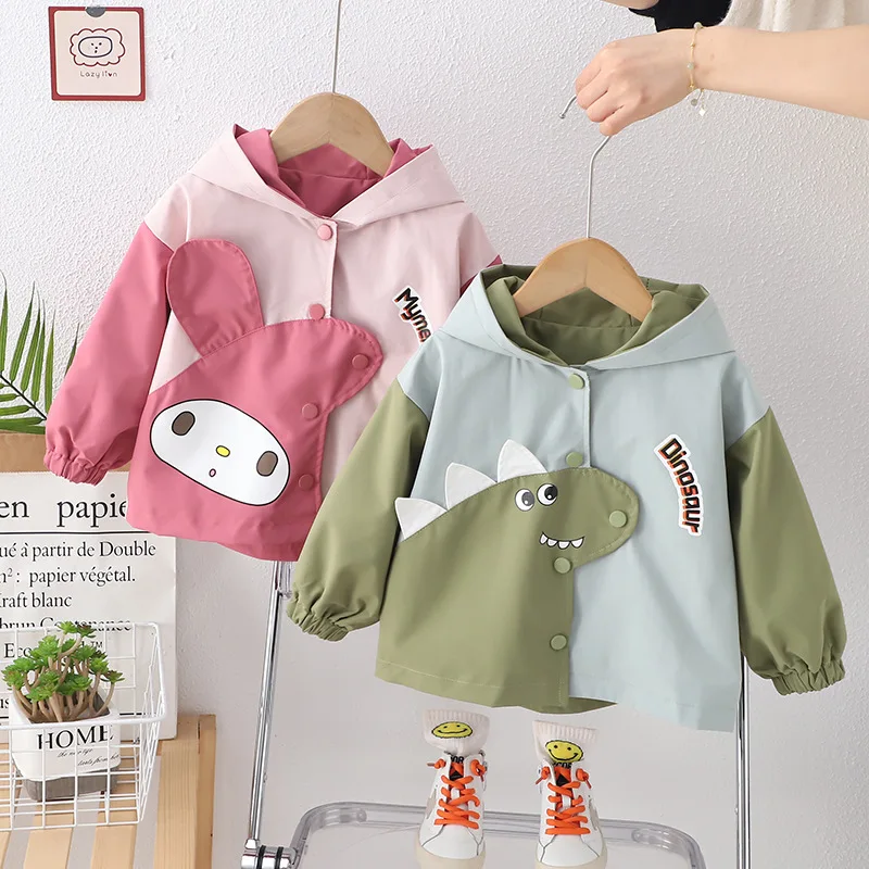 

Children's Coat Cartoon Cute Spring and Autumn Long Sleeve Hooded