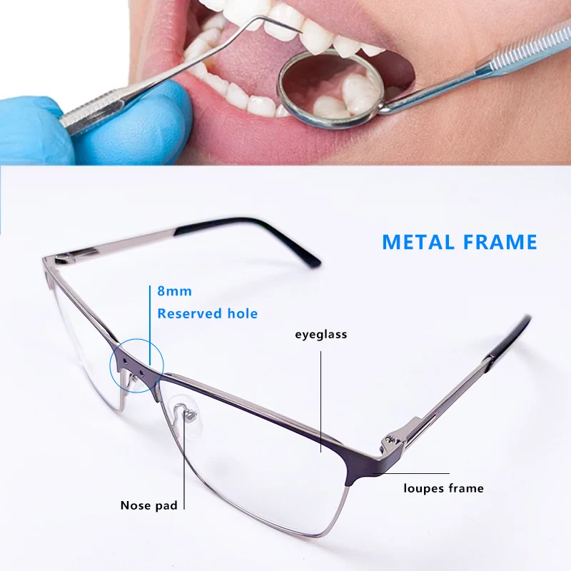 Burite Frame with  Holes Dental Loupe Accessories or Brass with  Holes for Binocular Dental Loupes Magnifier Accessory Part