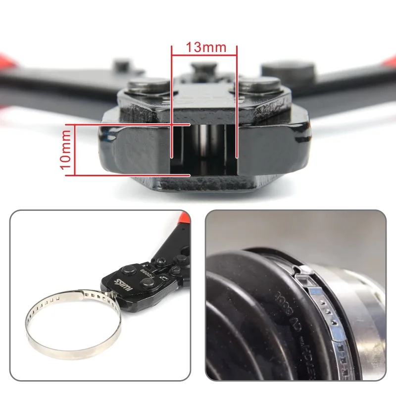 Car inner and outer ball cage clamp pliers, single ear infinite throat clamp pliers, dust cover SST-D