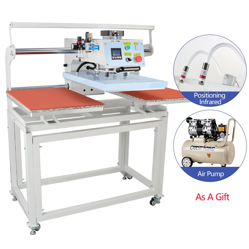 16x20 Pneumatic Heat Transfer Machine Dual Station 40x50cm Tshirt Sublimation Printing Heat Press