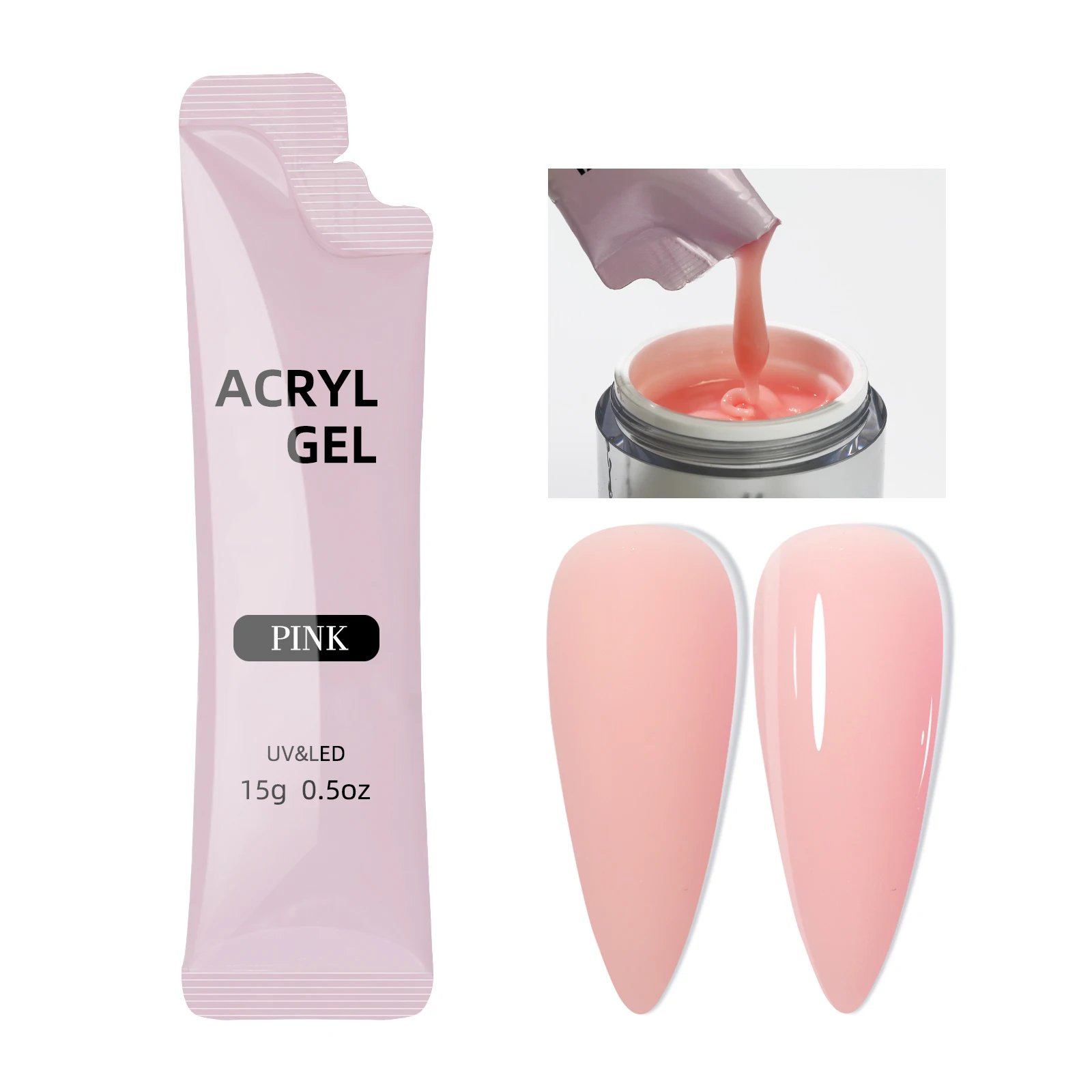 15/30g Quick Builder Nagelgel Wit Naakt Roze Helder Nail Art Extension Gel Multifunctionele Acryl Gel Losweken UV LED voor Salon