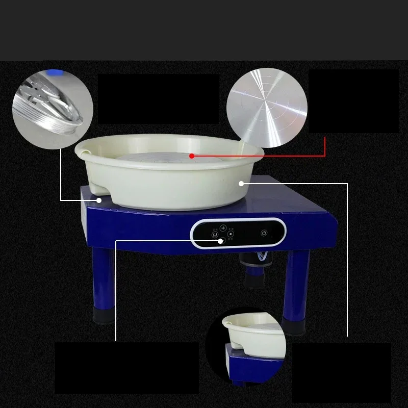 

Electric Pottery Wheel Turntable for Clay Forming - Ceramic Mini Crafts Machine Ideal for Adults Home Use Children School Art Ed