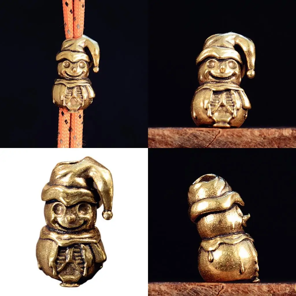

39BB Metal Snowman Beads for Custom Keychains Necklaces and Accessories DIY Crafts