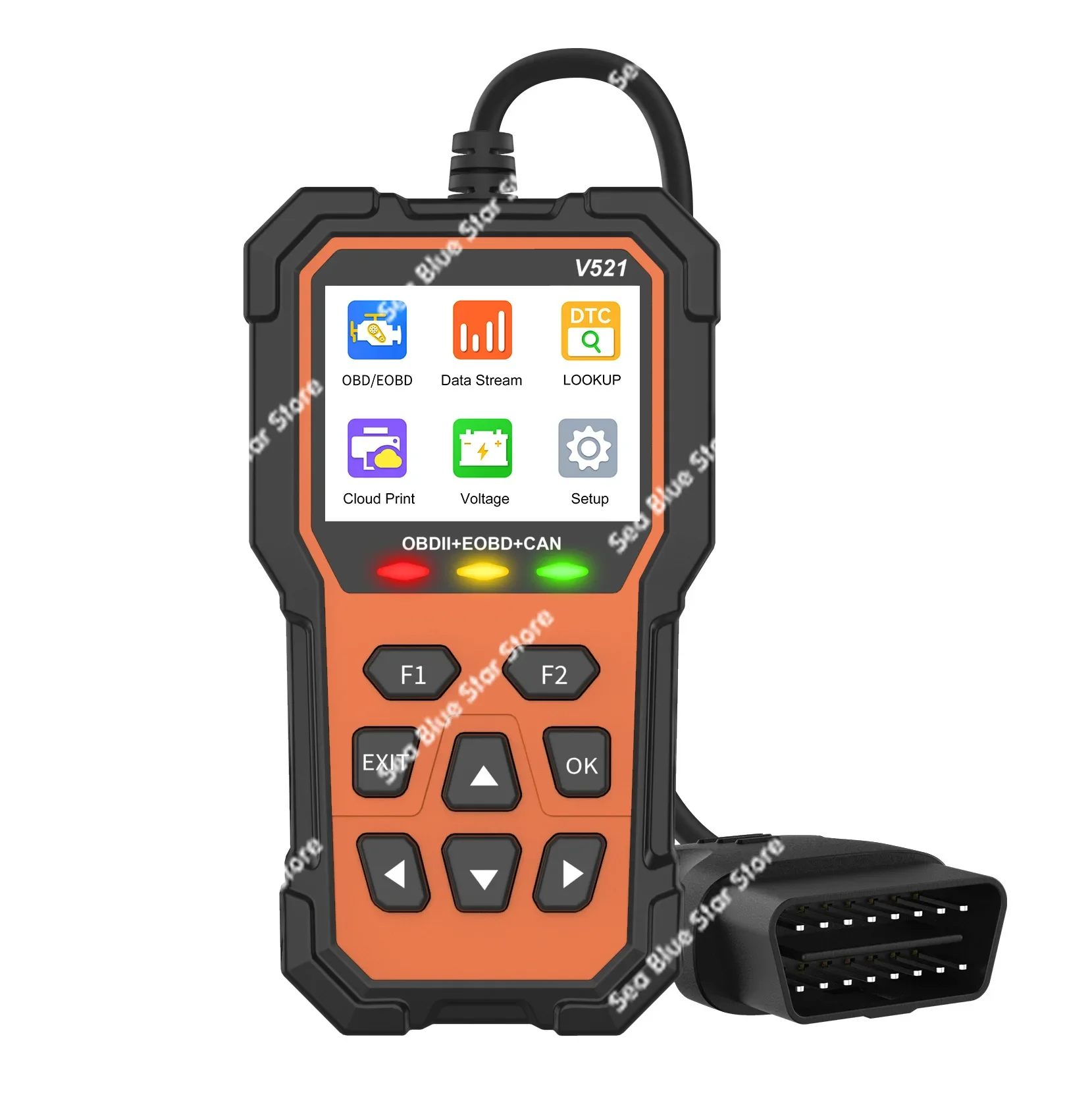 V521 OBD2 Scanner with certified automotive fault diagnosis instrument supports cloud printing