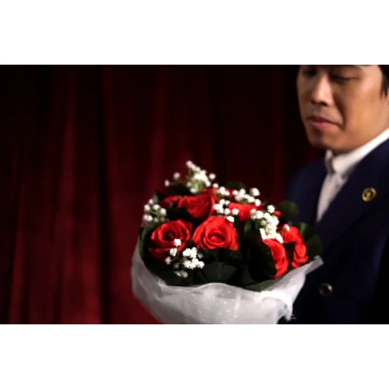 The Bouquet (Red) By Bond Lee & MS Magic 9 Flowers Magic Tricks Gimmicks Close Up Magic Stage Magia PorpsToys Classic Magie